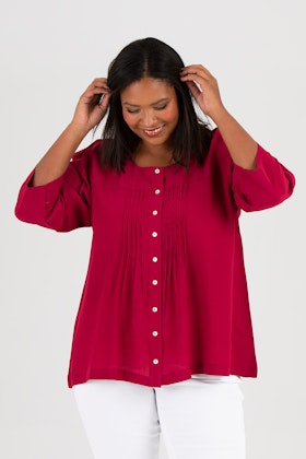 Ella blus hallon/cerise