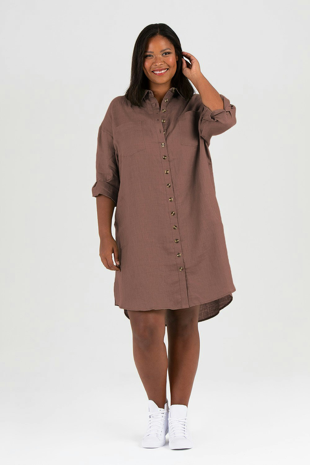 Mynta dress / shirt brown