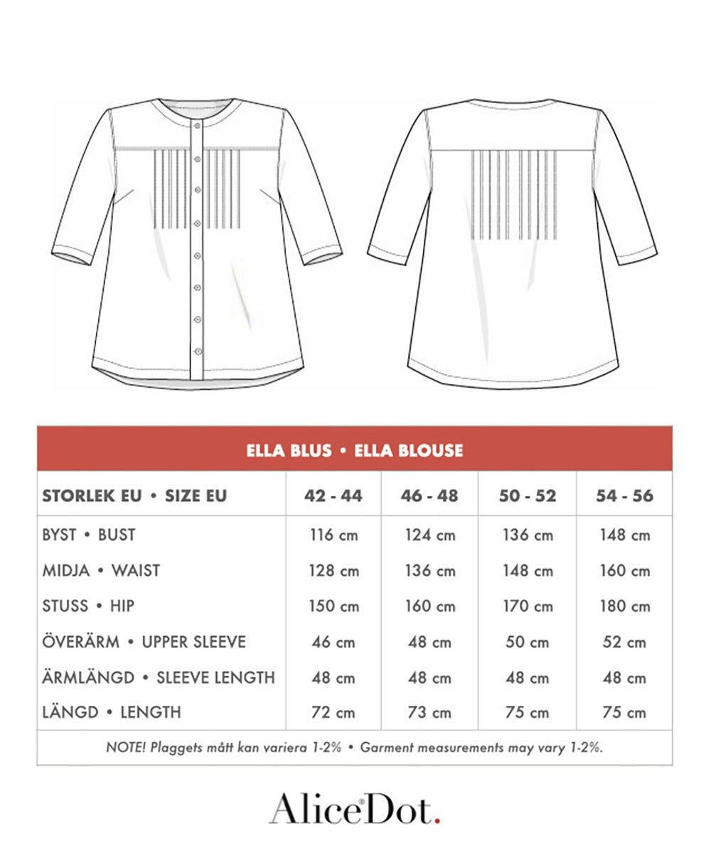 Ella blus hallon/cerise