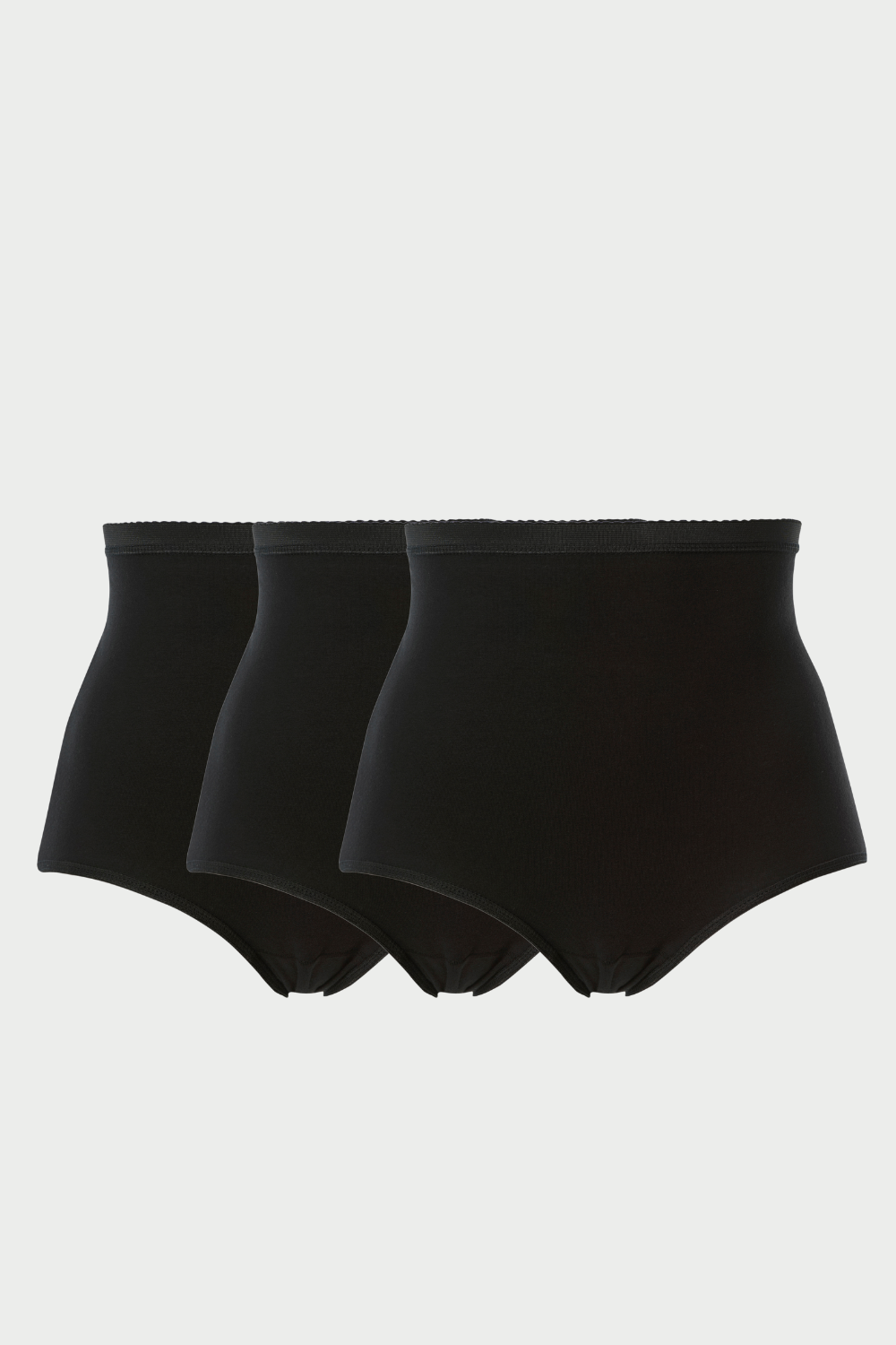 Cotton maxi panties black 3-pack