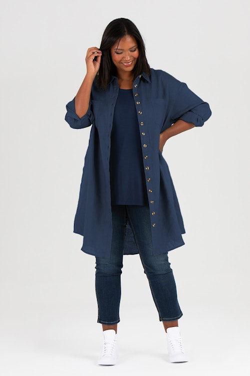 Mynta dress / shirt dark blue