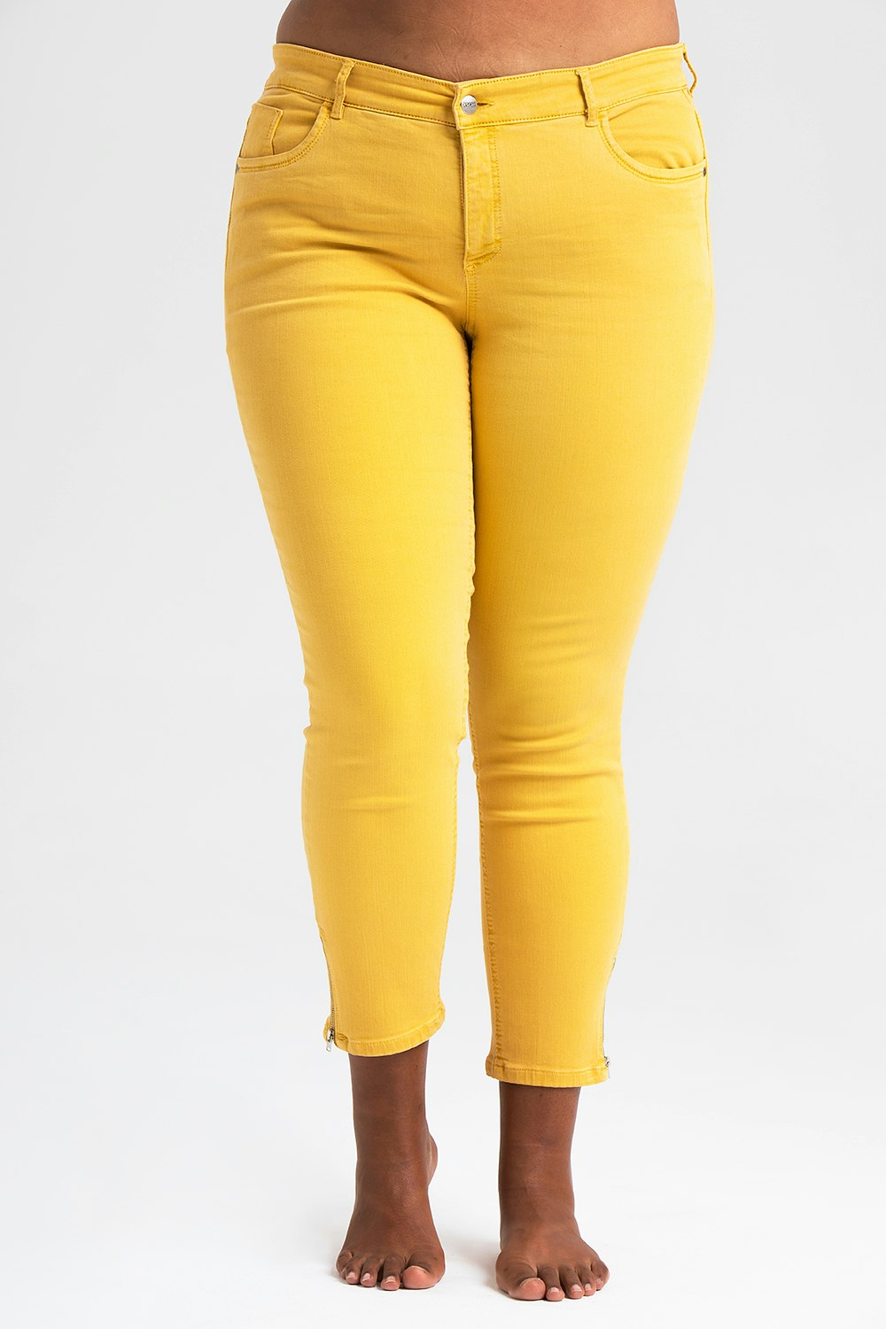 Power zip jeans sunflower yellow