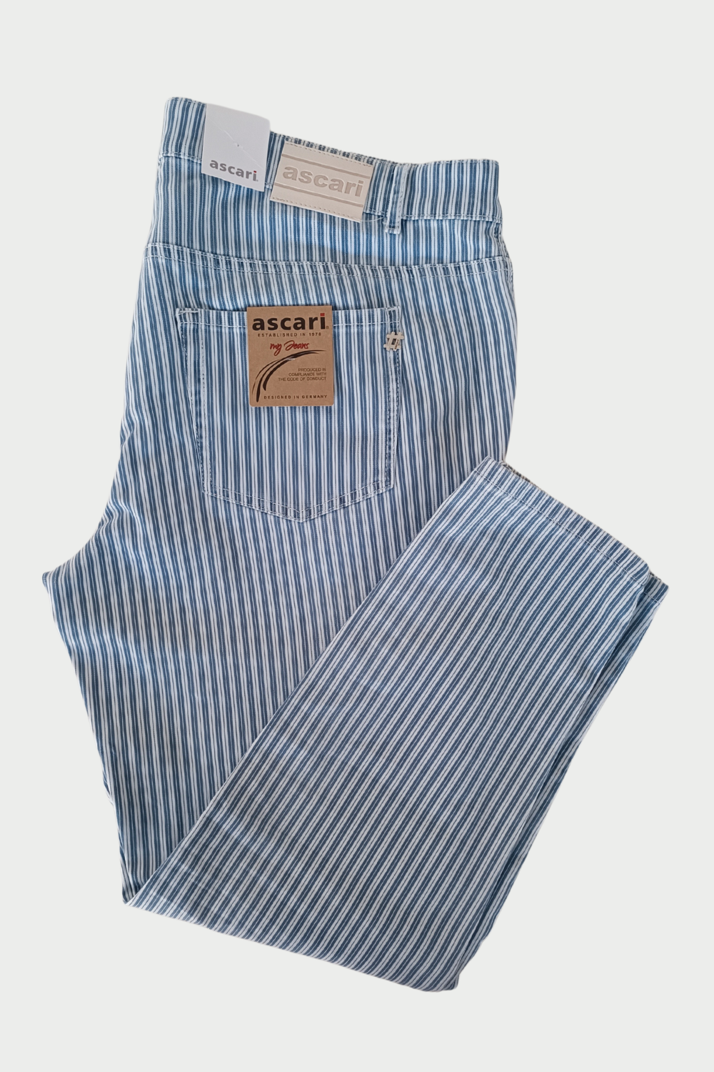 Power ⅞ jeans blue/white stripe