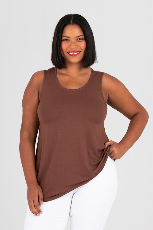 Vinka singlet brown