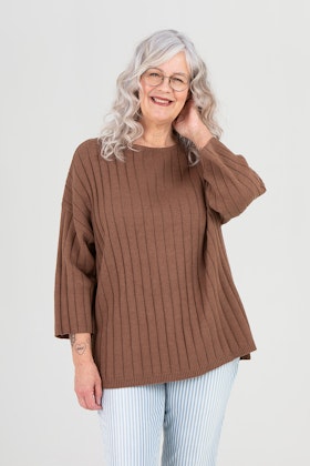 Vicky knitted sweater brown