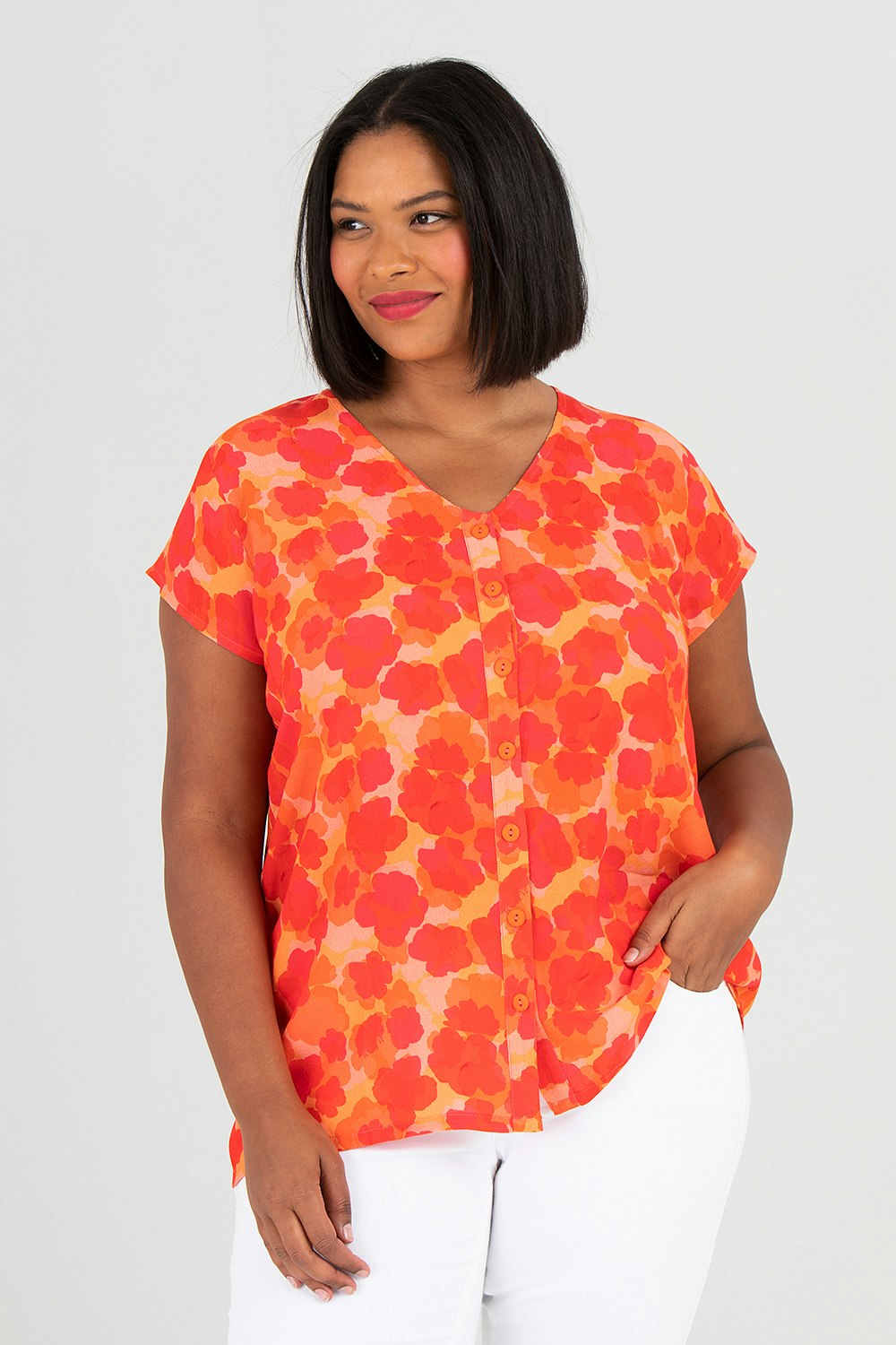 Cilla topp Sangria röd