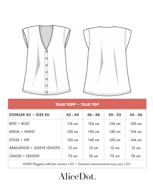 Tillie blus/topp svart