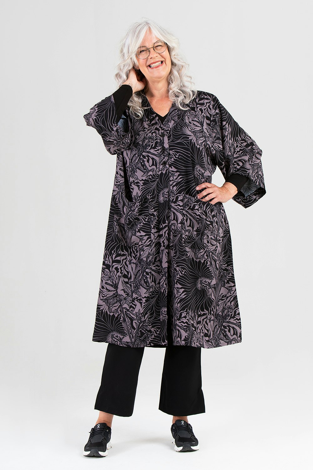 Maja kimono Solana svart/grå