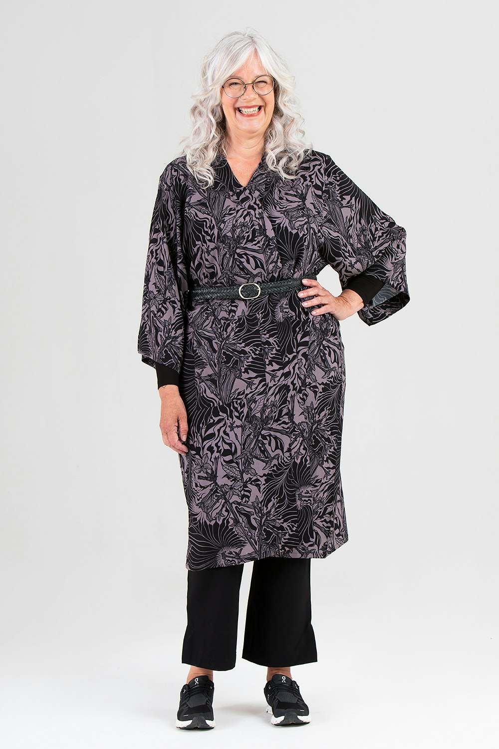 Maja kimono Solana svart/grå