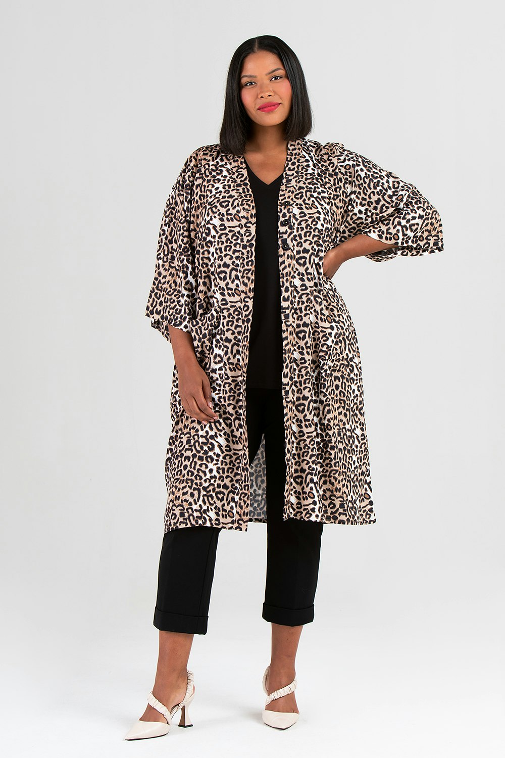 Maja kimono Savann svart/guld