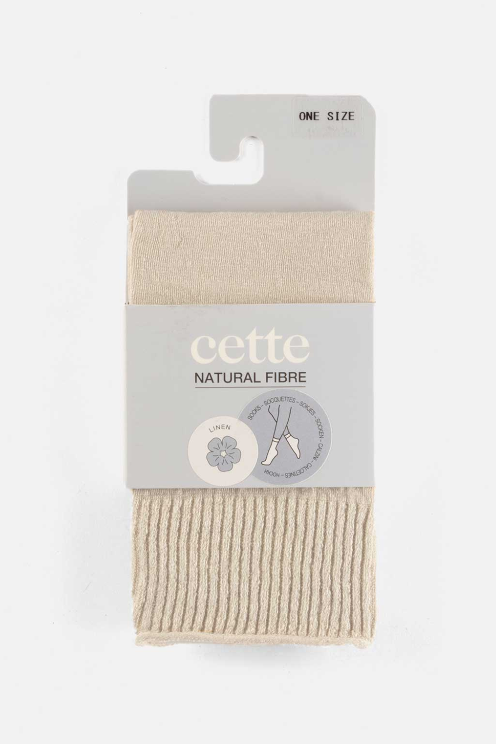 Strumpor linne naturvit