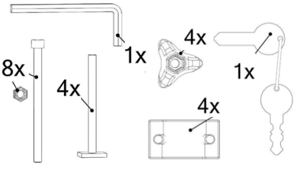 Turtle APEX4 - Skiholder for 4 par ski