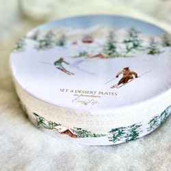 Assietter 4-pack ”Skiing”