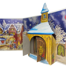 Adventskalender utvikbar 3D kyrka 1956