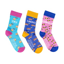 Strumpor 3-pack Fika presentbox stl. 36-40