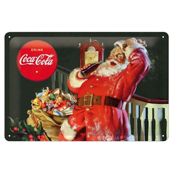 Plåtskylt "Coca Cola" tomte 20x30 cm