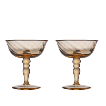 Munblåst champagnekupa 2-pack