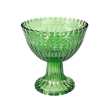 Grön skål av glas