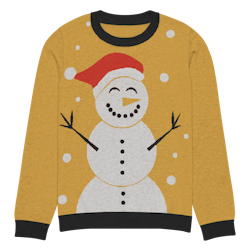 Stickad Jultröja Snögubbe