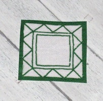 Liten grön duk ca 35 x 35 mm