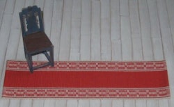 Ripsmatta röd, ca 225 mm lång
