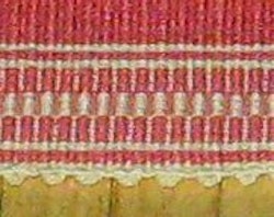 Ripsmatta rosa, ca 150 mm lång