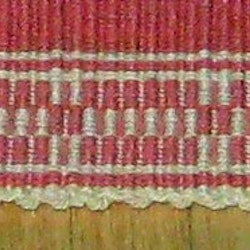 Ripsmatta rosa, ca 225 mm lång