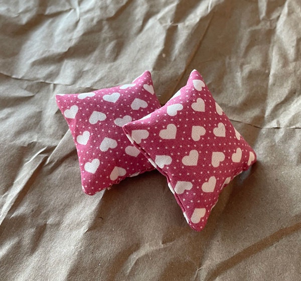 Kuddar hjärtan rosa, 2 st