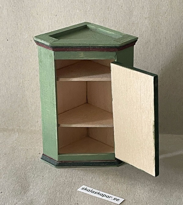 Hörnskåp, grönt