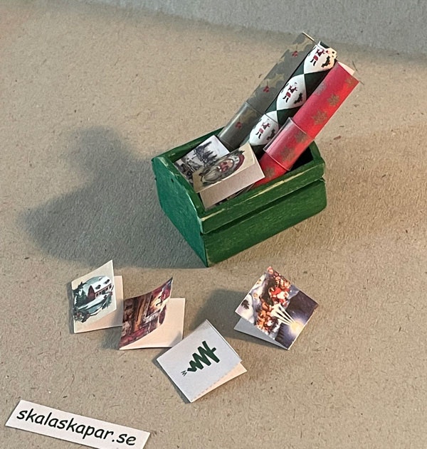 Julkort & julpapper i trälåda