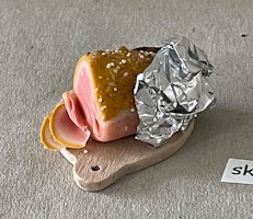 Julskinka på träbräda