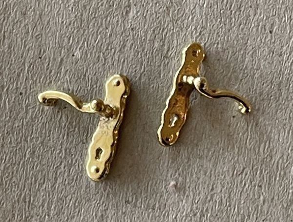 Dörrhandtag, guldfärg, 2 st