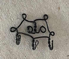 Luffarslöjd, väggkrok med tre krokar (nr2)