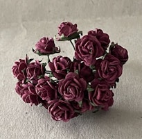 Vinröda rosor, ca 10 mm