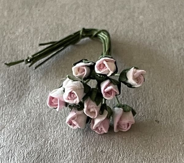 Rosa rosor i knopp, ca 4 mm