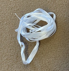 Satinband, vitt, 3 mm