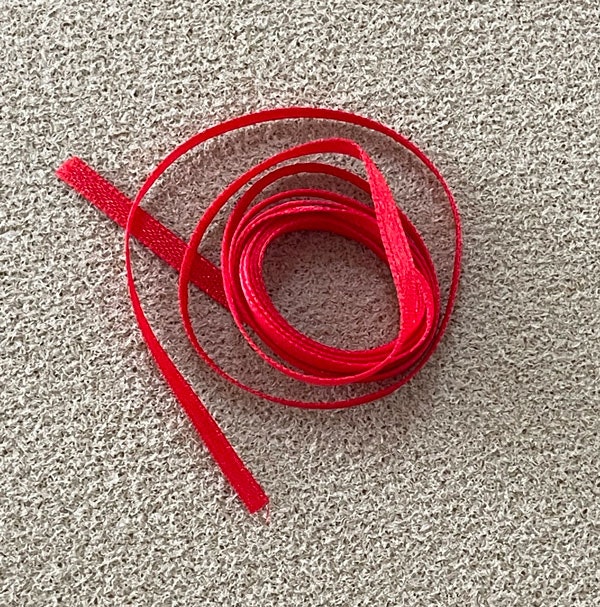Satinband, rött, 3 mm
