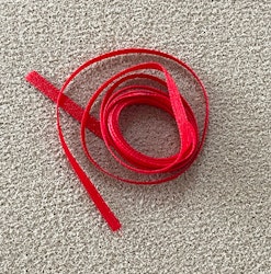Satinband, rött, 3 mm