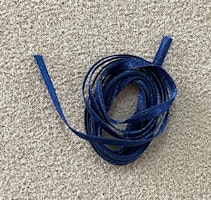 Satinband, mörkblå, 3 mm