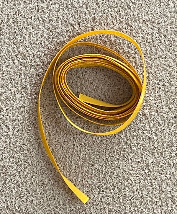 Satinband, mörkgul, 3 mm