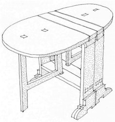 Halvmåne slagbord, byggsats