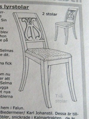 Selma Lagerlöfs lyrstol från Mårbacka, byggsats, 2 stolar
