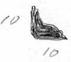 Taklist, ca 10 x 10 mm