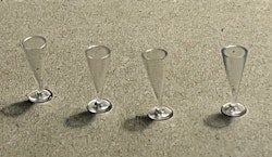 Glas i plast, 4 st
