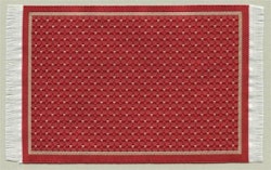 Vävd matta röd, ca 100 x 160 mm