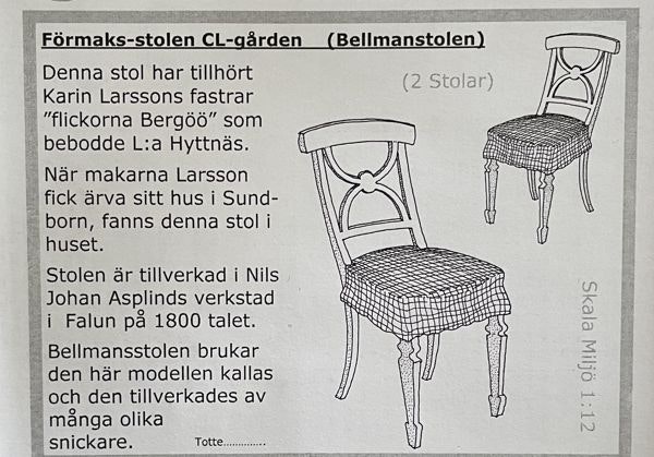 Bellmanstolen, byggsats, 2 stolar