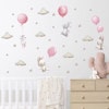 Barnerom wallstickers kaniner med rosa ballong
