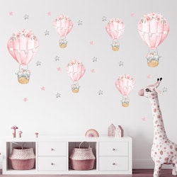 Rosa ballonger med elefanter