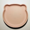 Lys rosa bjørne tallerken i silikon