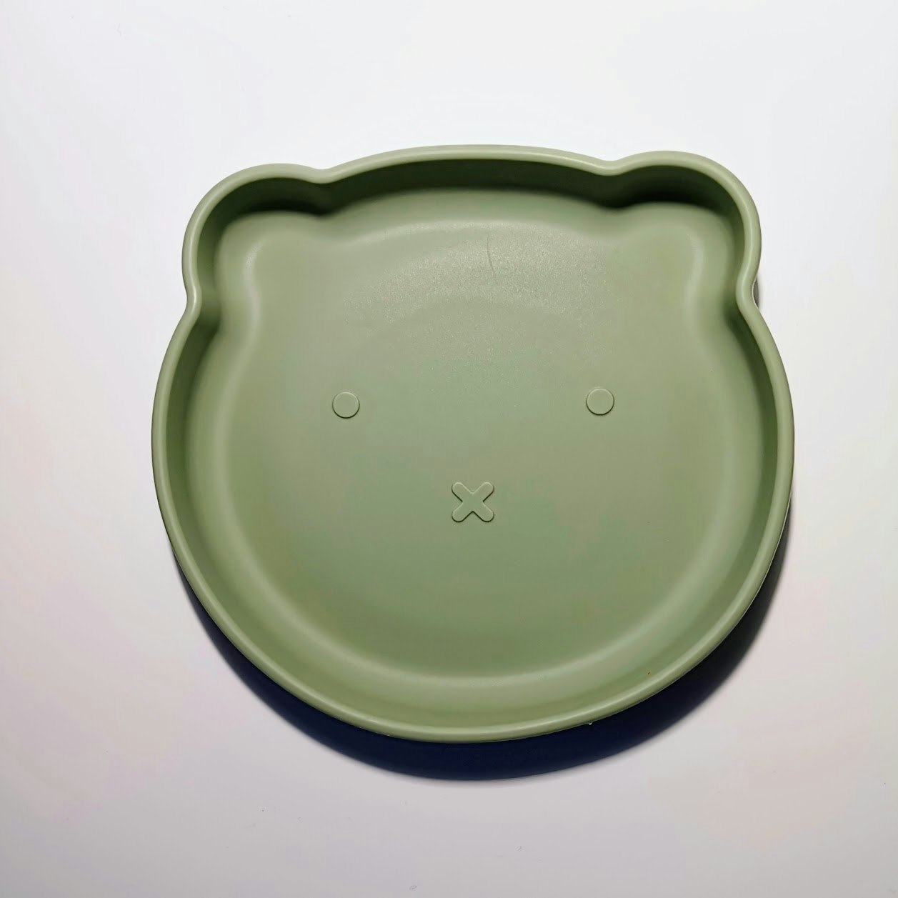 Grønn bjørne tallerken i silikon